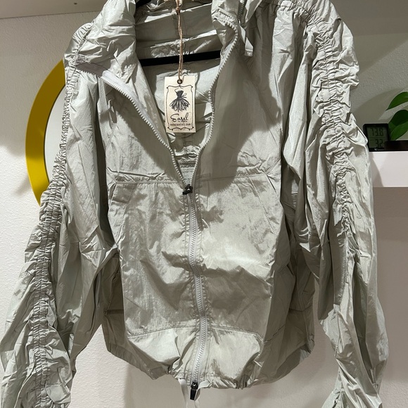 EASEL Parachute Women's Lt Gray Windbreaker Bomber Jacket Size M - Picture 1 of 5